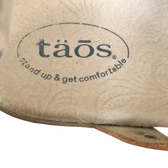 Taos Prize Leather Sandals Women’s Size 6 Tan 3 Strap Comfort - Picture 11 of 13